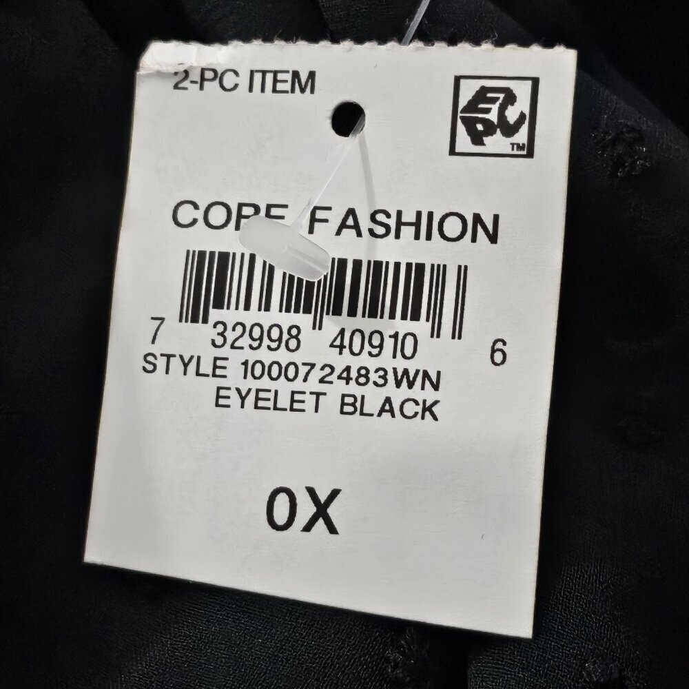 2/$50 Style & Co Black 2 Piece Pullover Blouse Plus Size 0X NWT - Picture 7 of 8